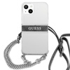 Guess GUHCP13SKC4GBSI iPhone 13 mini5,4" Transparent hardcase 4G Grey Strap Silver Chain