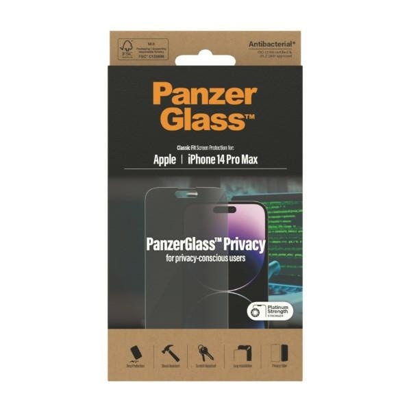 PanzerGlass Classic Fit iPhone 14 Pro Max 6,7" Privacy Screen Protection Antibacterial P2770