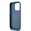 DKNY DKHMP15LPSHRPSB iPhone 15 Pro6.1" niebieski/blue hardcase Leather Monogram Pattern Metal Logo MagSafe