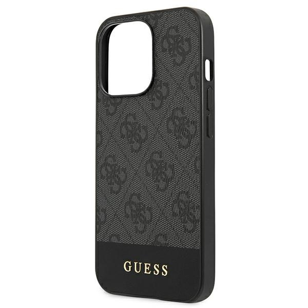 Guess GUHCP13LG4GLGR iPhone 13 Pro / 136,1" szary/grey hardcase 4G Stripe Collection