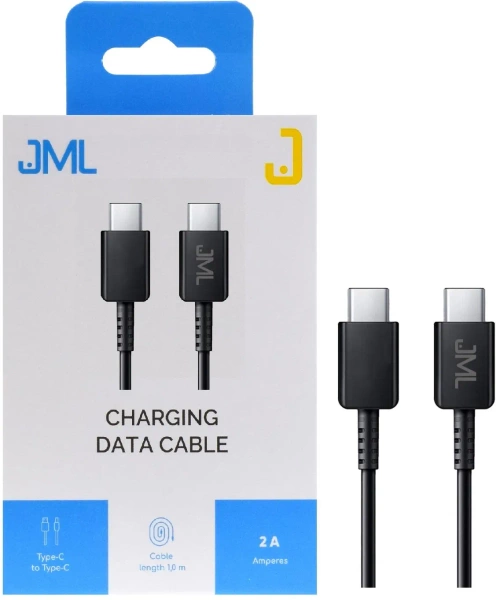 JML CD-118 USB-C/USB-C cable - 2A 1M - BLACK