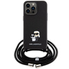 Etui Karl Lagerfeld Crossbody Saffiano Metal Pin Karl&Choupette na iPhone 15 Pro Max - czarne