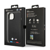 Case BMW BMHMP14S22PTDK iPhone 14 6.1 "black / black Leather Stamp Tricolor Magsafe