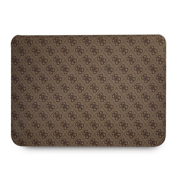 Guess Sleeve GUCS14P4TW 14" brązowy/brown 4G Uptown Triangle logo