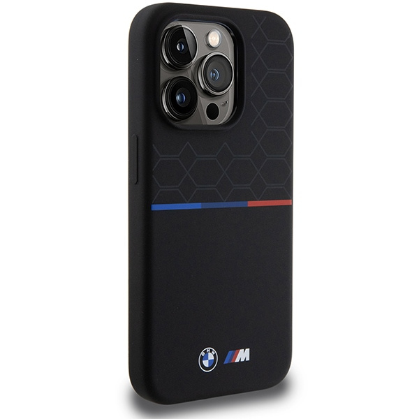 Etui BMW M Silicone Pattern MagSafe na iPhone 15 Pro - czarne