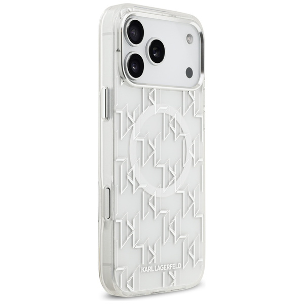 Etui Karl Lagerfeld IML KL Monogram      MagSafe do iPhone 17 Pro Max biały