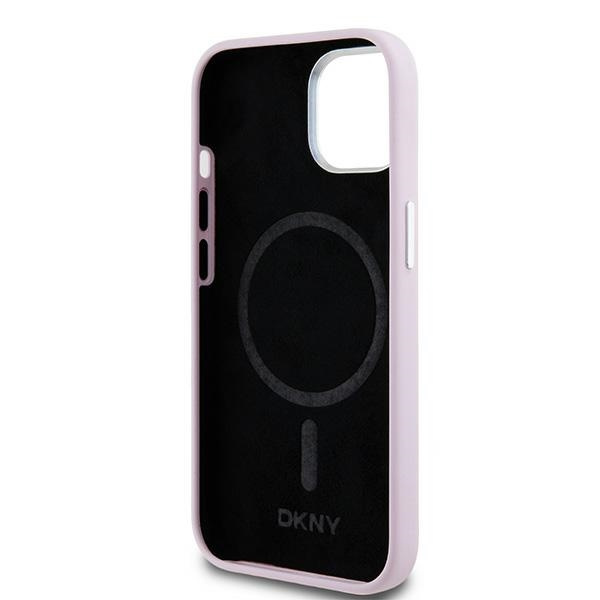 DKNY DKHMP15SSMCHLP iPhone 15 / 14 / 136.1" różowy/pink hardcase Liquid Silicone Small Metal Logo MagSafe