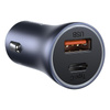 Baseus Golden Contactor Pro car charger USB-C / USB-A 40W PD QC 4+ SCP FCP AFC + cable - gray