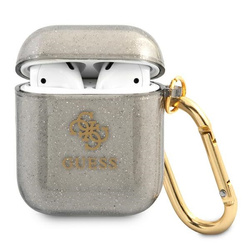 GUESS GUA2UCG4GK AIRPODS 1/2 COVER BLACK/BLACK GLITTER COLLECTION