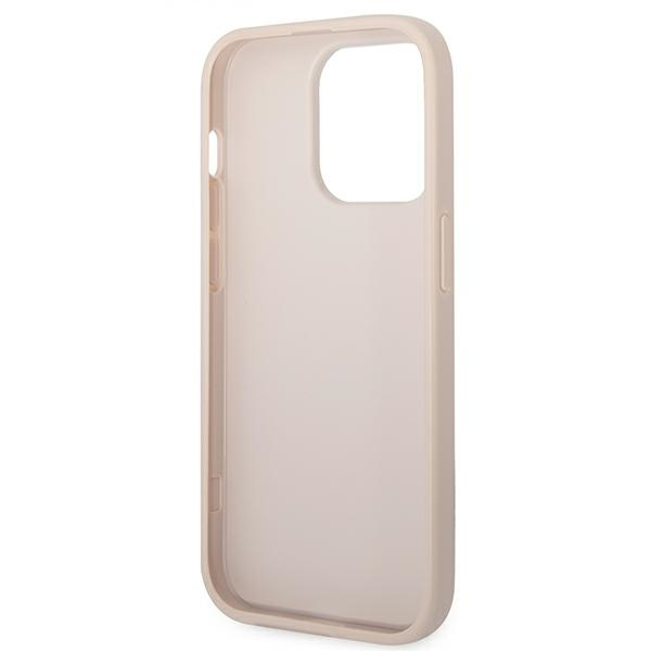 Guess GUHCP14LG4GFPI iPhone 14 Pro6,1" różowy/pink hard case 4G Metal Gold Logo
