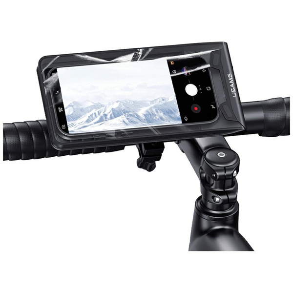 Uchwyt rowerowy USAMS ZJ083 wodoodporny czarny