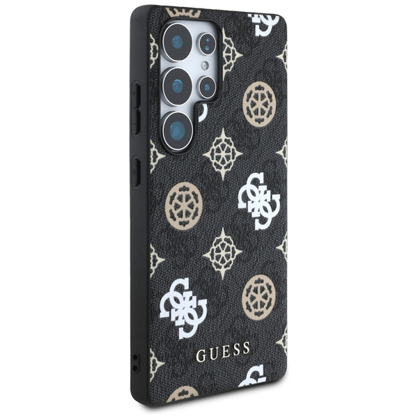 Etui Guess 4G Printed Colored Peony      Pattern MagSafe do Samsung Galaxy S25 Ultra czarny