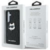 Etui Karl Lagerfeld Leather Monogram Pin  Logo Choupette Head Samsung Galaxy S25 Plus czarny