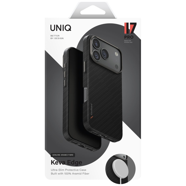 Etui UNIQ Keva EDGE do iPhone 17 Pro     Magclick Charging czarny