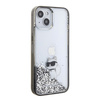 Karl Lagerfeld Liquid Glitter Choupette case for iPhone 15 - transparent