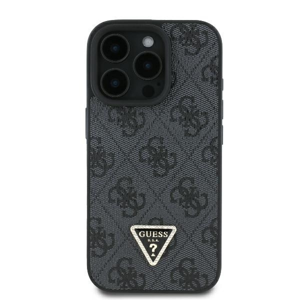 Guess GUHCP16XP4TDPK iPhone 16 Pro Max6.9" czarny/black hardcase Leather 4G Triangle Strass