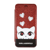 Karl Lagerfeld KLFLBKPXVDCRE iPhone X/XS red/czerwony book Valentine