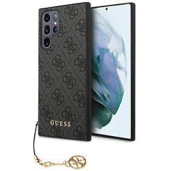 Guess GUHCS23LGF4GGR S23 Ultra S918szary/grey hardcase 4G Charms Collection