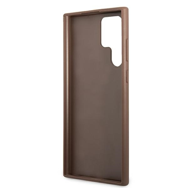 GUESS GUHCS22LG4GFBR S22 ULTRA S908 BRONZE/BROWN HARD CASE 4G METAL GOLD LOGO