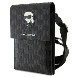 KARL LAGERFELD TOREBKA KLWBSAKHPKK CZARNY/BLACK SAFFIANO MONOGRAM IKONIK