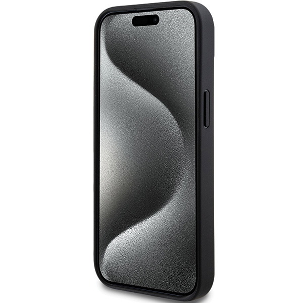 DKNY DKHCP15SPRTHSLK iPhone 15 / 14 / 136.1" czarny/black hardcase Leather Mono Stripe & Metal Logo