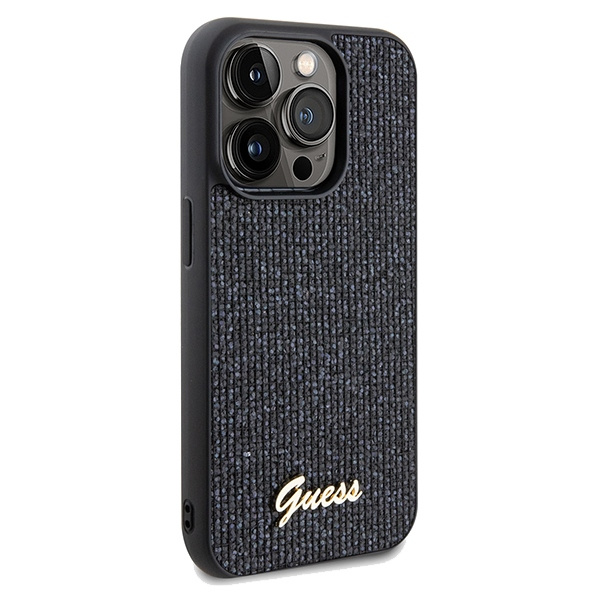 Guess GUHCP14LPMSDGSK iPhone 14 Pro 6.1"czarny/black hardcase Disco Metal Script