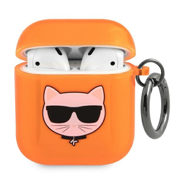 Karl Lagerfeld KLA2UCHFO AirPods 1/2cover pomarańczowy/orange Choupette