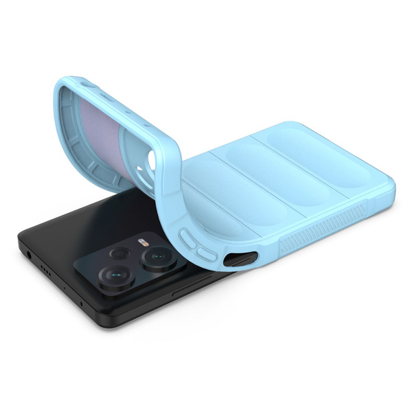 Magic Shield Case etui do Xiaomi Redmi Note 12 Pro+ elastyczny pancerny pokrowiec jasnoniebieskie