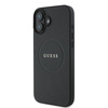 Guess GUHMP16MPGHSMMK iPhone 16 Plus 6.7" czarny/black hardcase Grained Ring MagSafe