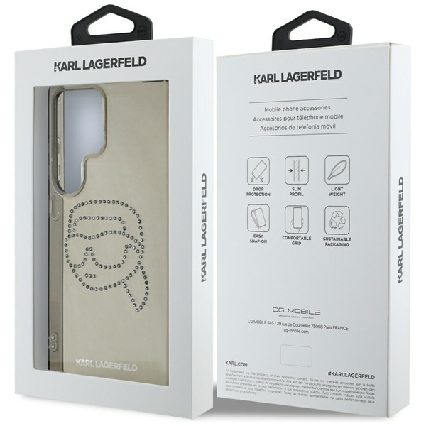 Etui Karl Lagerfeld Rhinestones Karl      Head Logo Samsung Galaxy S25 Ultra czarny