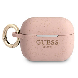 GUESS GUAPSGGEP AIRPODS PRO COVER PINK/PINK SILICONE GLITTER