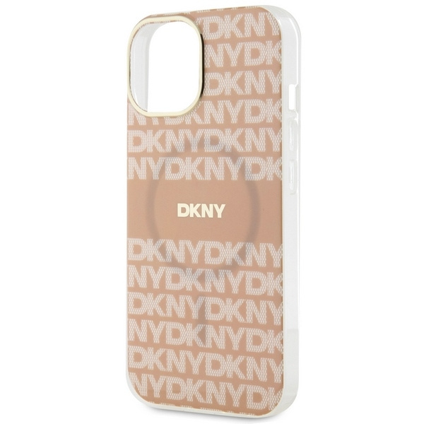 DKNY DKHMP15MHRHSEP iPhone 15 Plus /14 Plus 6.7" różowy/pink hardcase IML Mono & Stripe MagSafe