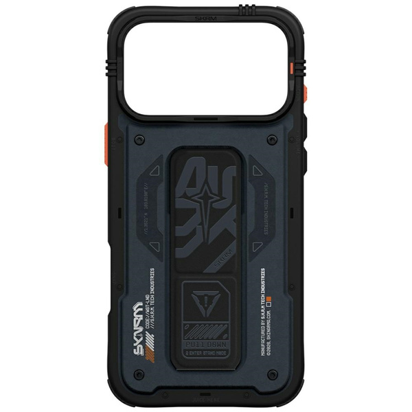 Etui Skinarma Aegis do iPhone 17 Pro Max Magnetic Charging + Grip Stand granatowy