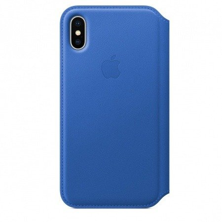 LEATHER FOLIO CASE MRGE2ZM/A IPHONE X / IPHONE XS ELEKTRYCZNY BŁĘKIT ORYGINALNA PLOMBA