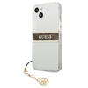 GUESS GUHCP13SKB4GBBR IPHONE 13 MINI 5.4 "TRANSPARENT HARDCASE 4G BROWN STRAP CHARM