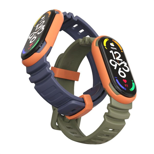 TECH-PROTECT ICONBAND HYBRID XIAOMI MI SMART BAND 5 / 6 / 6 NFC / 7 ARMY GREEN/ORANGE