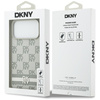 Etui DKNY Checkered with Printed Stripes do iPhone 17 Pro Max beżowy