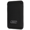 Audi Synthetic Leather Wallet Card Slot  czarny/black MagSafe AU-MSCH-Q3/D1-BK