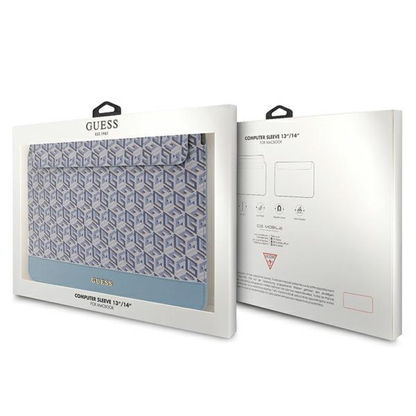Guess Sleeve GUCS14HGCFSEB 14"niebieski/blue GCube Stripes