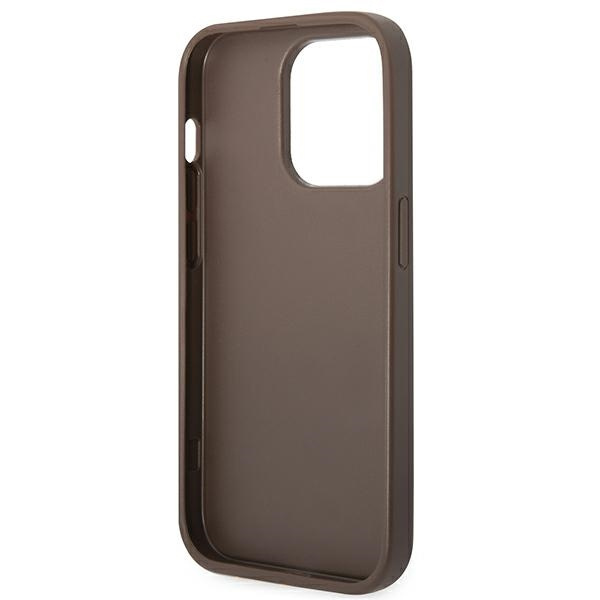 Guess GUHCP14LG4GLBR iPhone 14 Pro6,1" brązowy/brown hard case 4G Stripe Collection