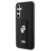 Karl Lagerfeld Gripstand Saffiano Karl&Choupette Pins case for Samsung Galaxy S23 FE - black