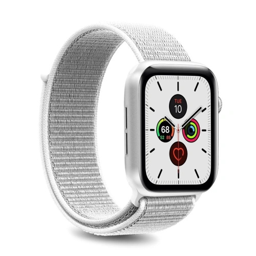 PURO Band Apple Watch 4/5/6/7/SE/8/9/Ultra Nylon Strap 44/45/49mm (White)