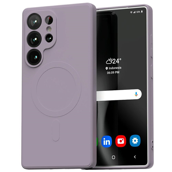 Mercury MagSafe Semi-Silicone Sam S25 Ultra S938 liliowy fiolet /lilac purple