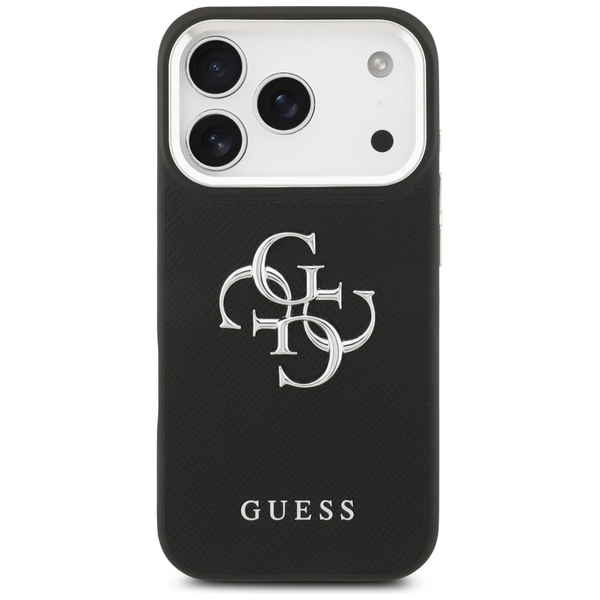 Etui Guess Grained Big 4G Classic Logo   do iPhone 17 Pro czarny