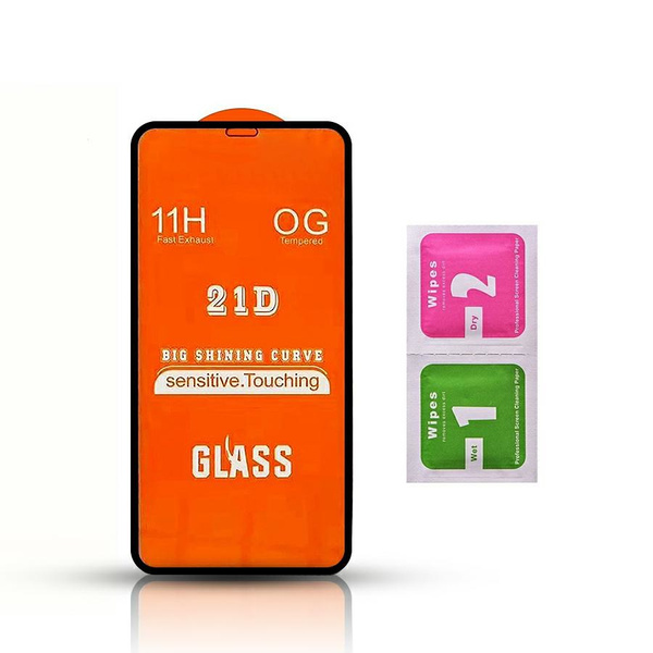 GLASS FULL GLUE 21D IPHONE 15 PRO MAX BLACK