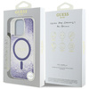 Etui Guess HC Resin Bottom Glitter do iPhone 16 Pro Max MagSafe fioletowy