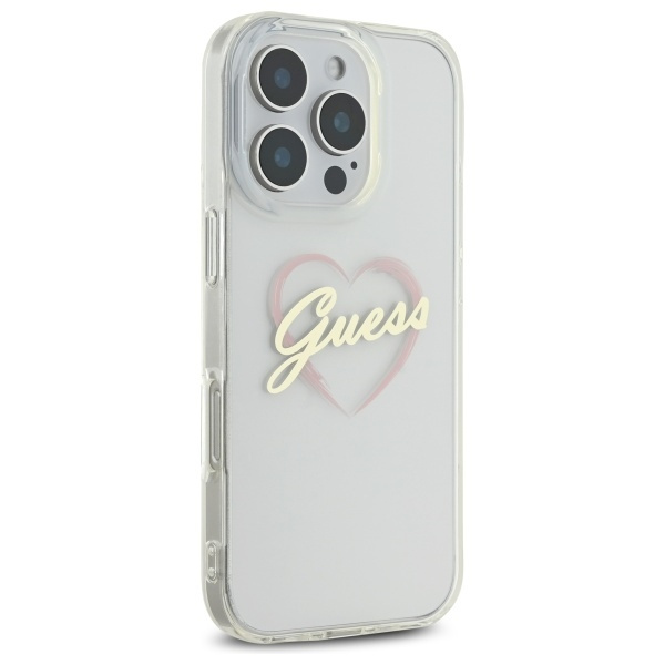 Guess GUHCP16XHCHGSPT iPhone 16 Pro Max6.9" przeźroczysty/transparent hardcase IML Heart