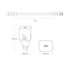 BASEUS SUPER SI 1C FAST WALL CHARGER USB TYPE C 20 W POWER DELIVERY + USB TYPE C - LIGHTNING CABLE 1 M WHITE (TZCCSUP-B02)