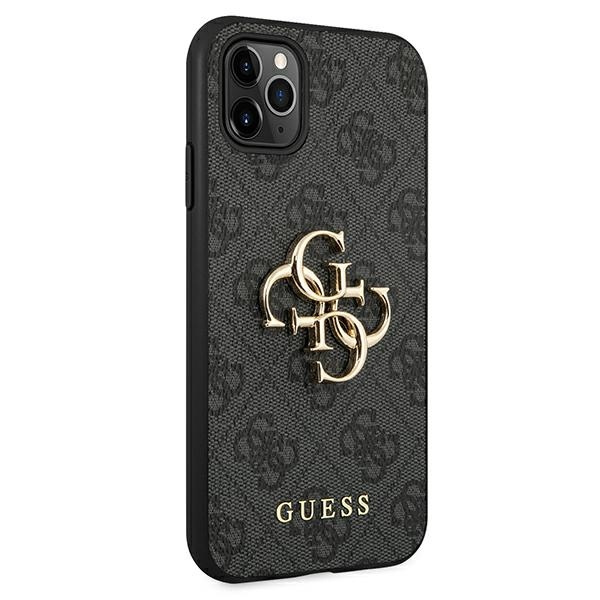 Guess GUHCN584GMGGR iPhone 11 Pro szary/grey hardcase 4G Big Metal Logo