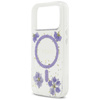 Etui Guess Resin Flowers Glitter MagSafe do iPhone 17 Pro fioletowy